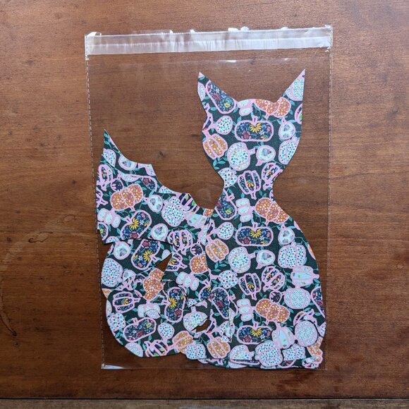 Hand Cut Halloween Autumn Pumpkin Themed Peel and Stick Decals - Picture 5 of 5